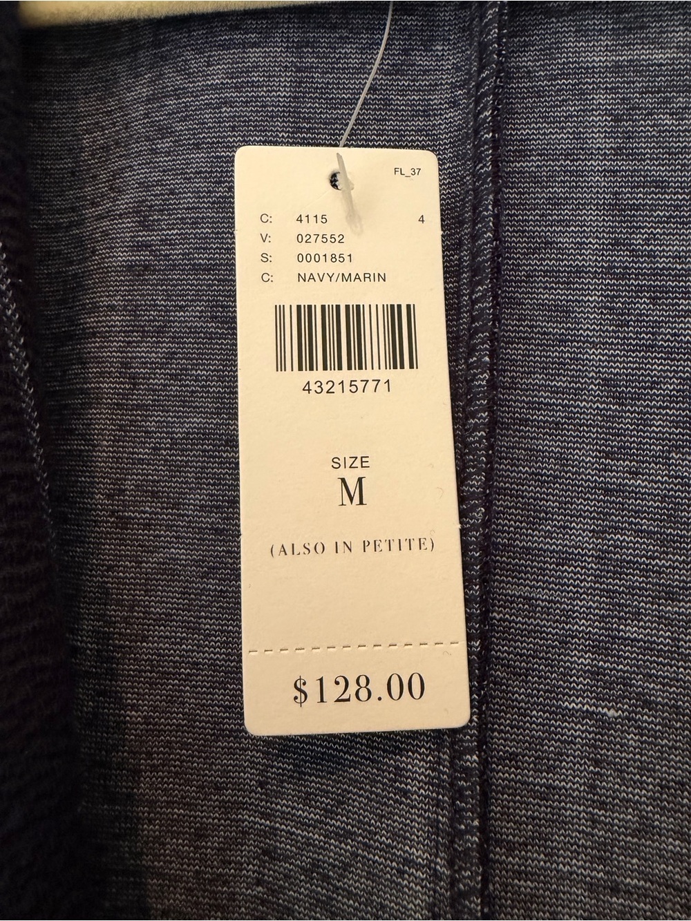 NWT Anthropologie Harlyn Navy Pinstripe Open-Front Coat - Picture 6 of 12